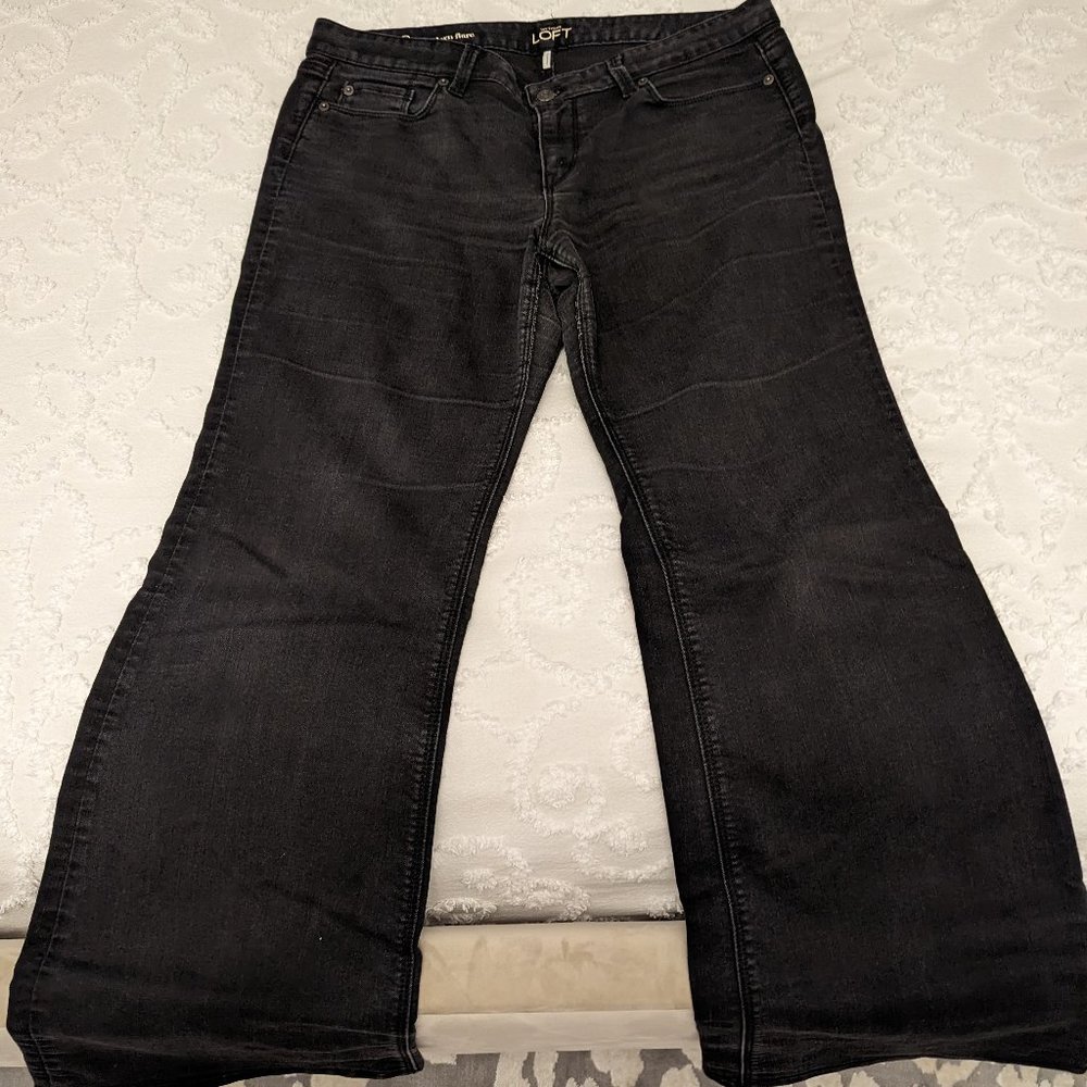 Loft Flared Black Jeans